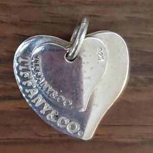Authentic Tiffany & Co Rare Double Heart Tag 925